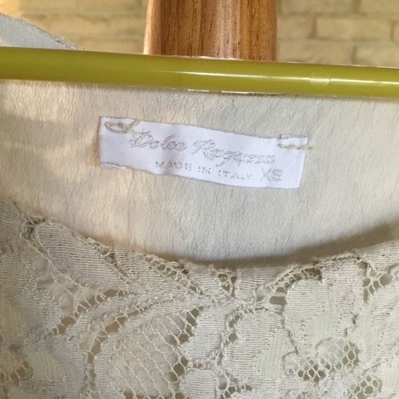 SILK AND LACE DOLCE RAGAZZA SPLIT BACK TANK - Picture 7 of 8